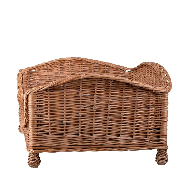Foto 7 de 7 de e-wicker24 Alles aus Weide Cesta para Mascotas, Cesta de Mimbre para Perros y Gatos, con cojín Suave