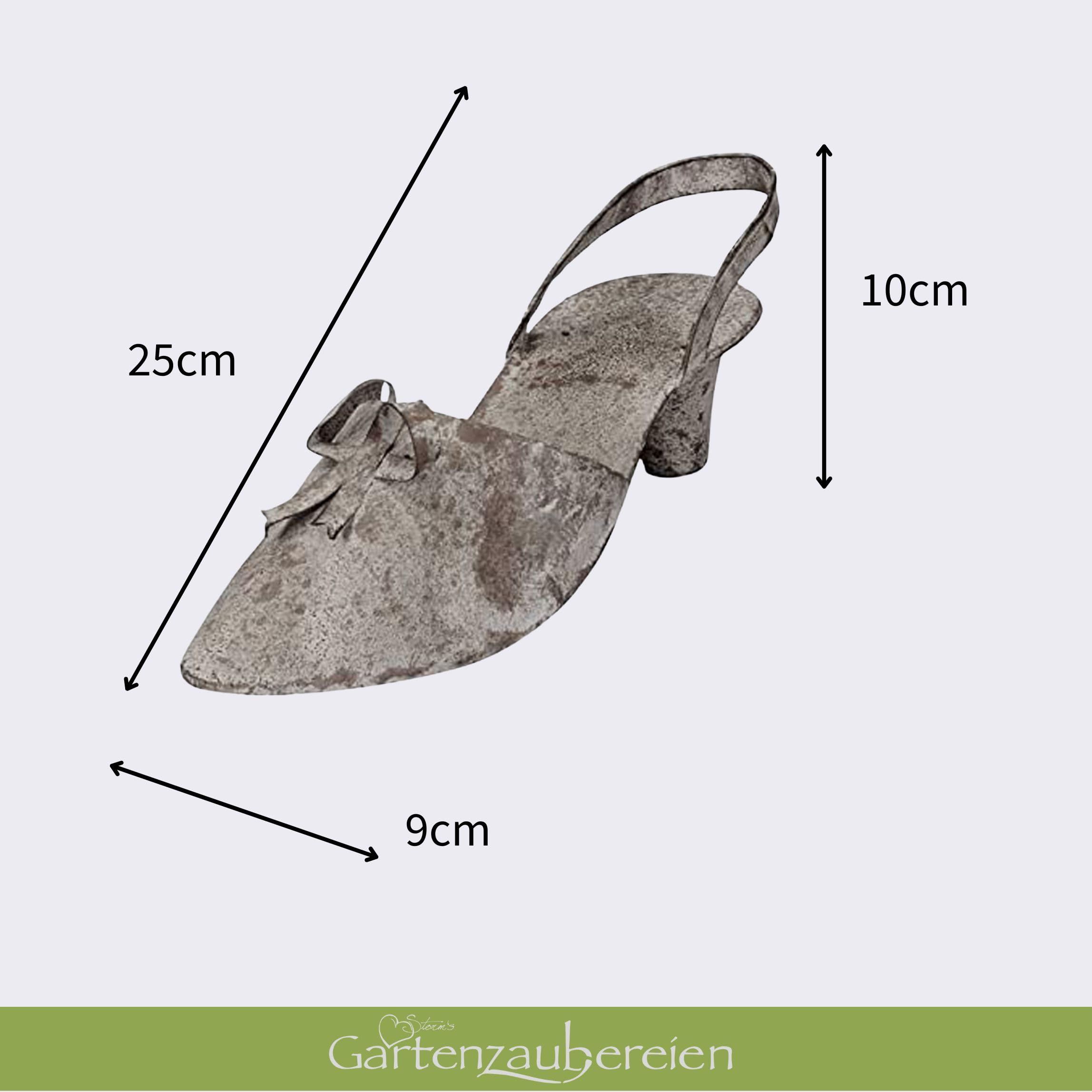 Storm's Gartenzaubereien Deko Schuh grau 2 Modelle zum Bepflanzen für Sukkulenten Gartendeko Pflanzschuh Pumps für draussen