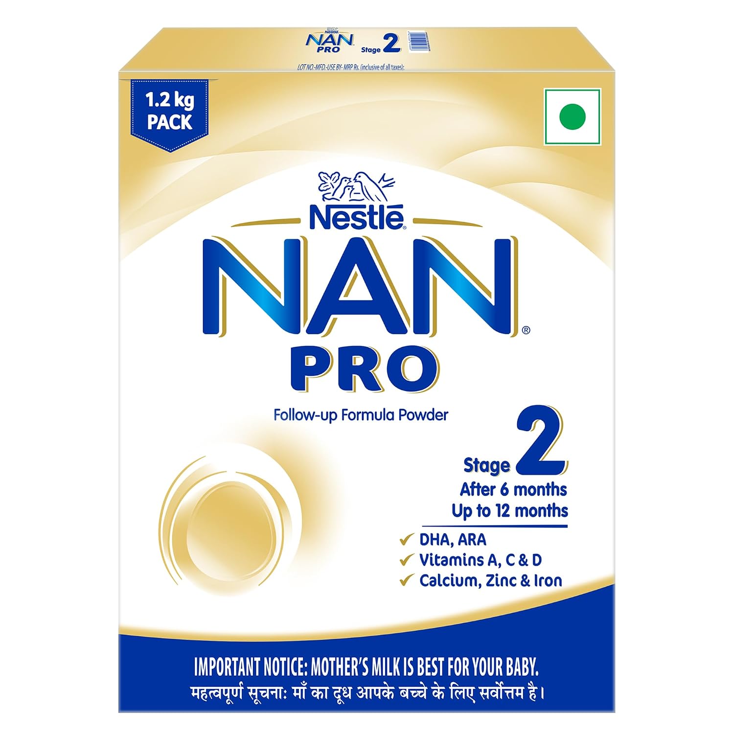 Nestlé NAN PRO Stage 2, 1.2kg, Follow-Up Formula Milk Powder for Babies (After 6 Months Upto 12 Months), with DHA-ARA, 3x4... - Review, Price and Buying Guide