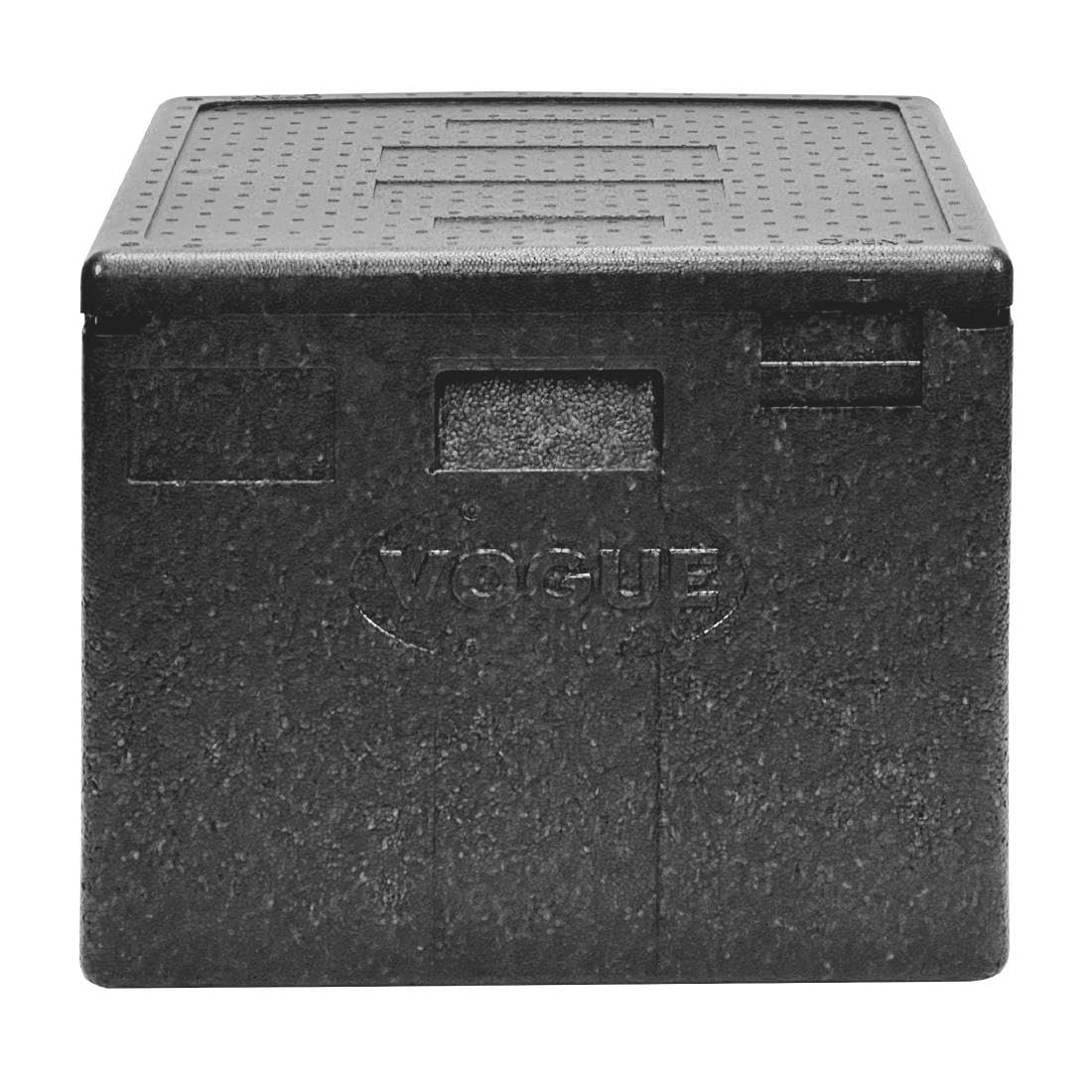 Vogue Caja de pizza aislada EPP 59L, capacidad para 8 pizzas, 480 x 480 x 405 mm