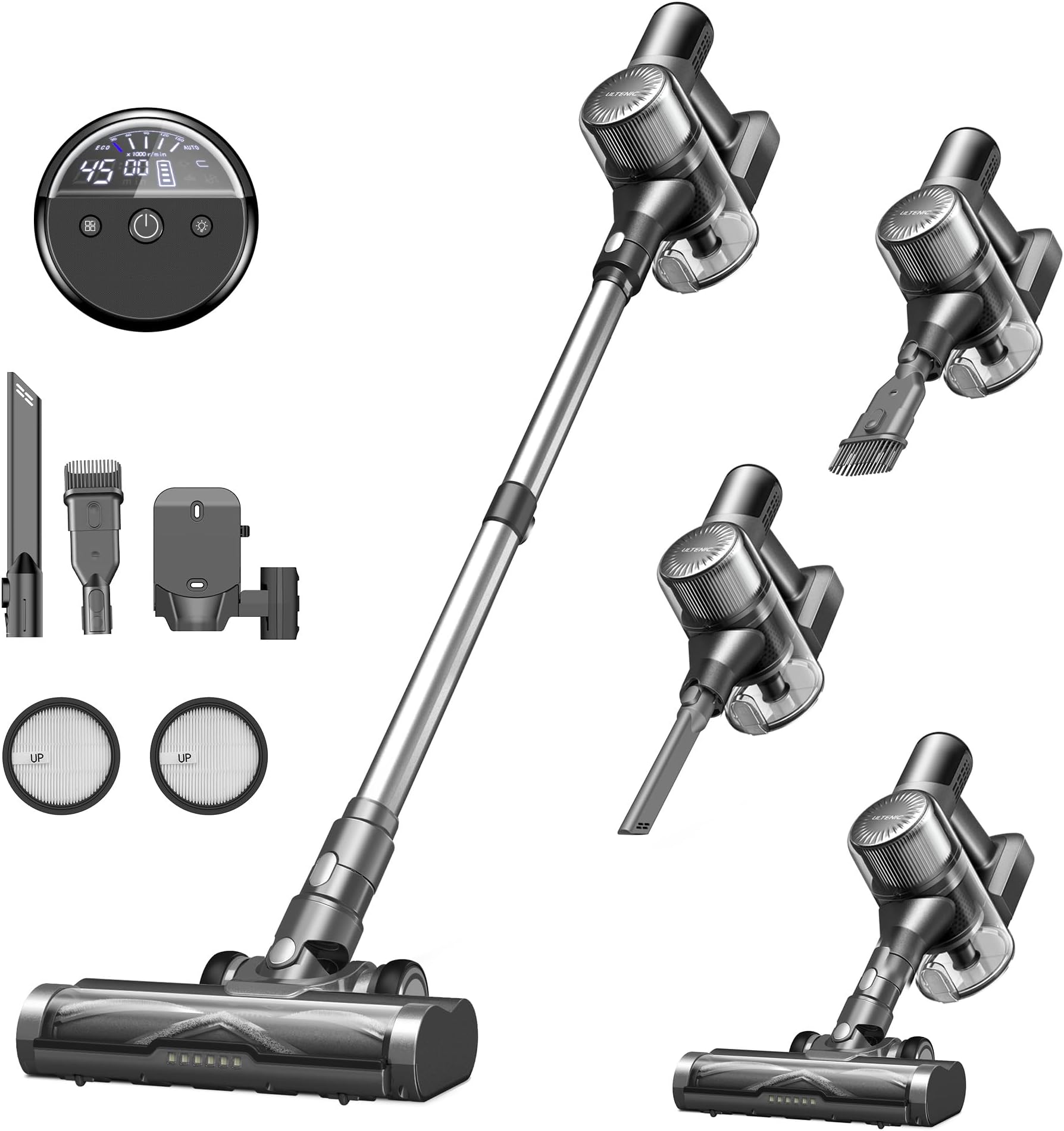 Fieety Akku Staubsauger 550W - Kabellos 60min Für Tierhaare & Hartböden