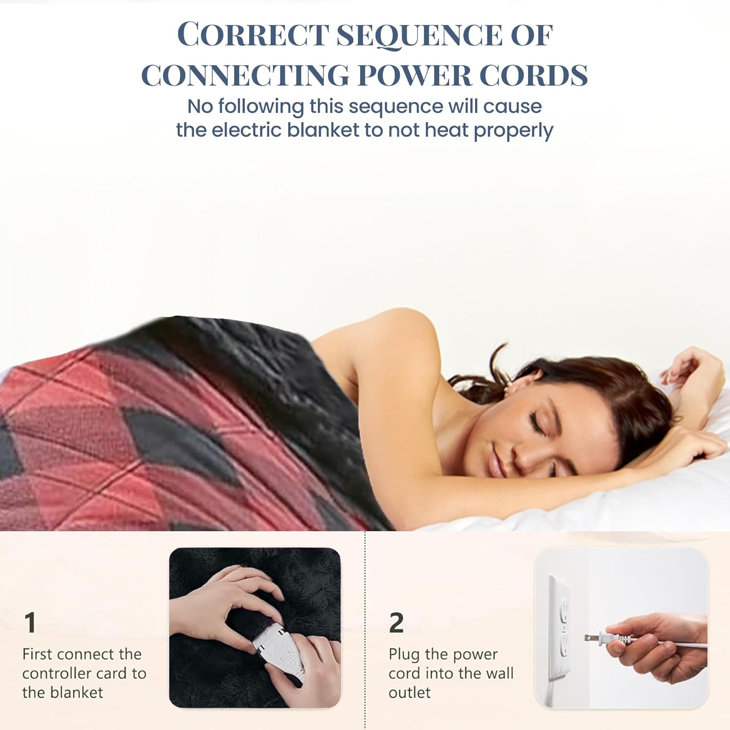 Thermee Micro Flannel Blanket King Size Heated Blanket with 10 Settings, Programable Heating Blanket, Luxuriously Soft Heated Throw Blanket, Rapid Heating Thermal Blanket, Warm Blanket - Rustic Check