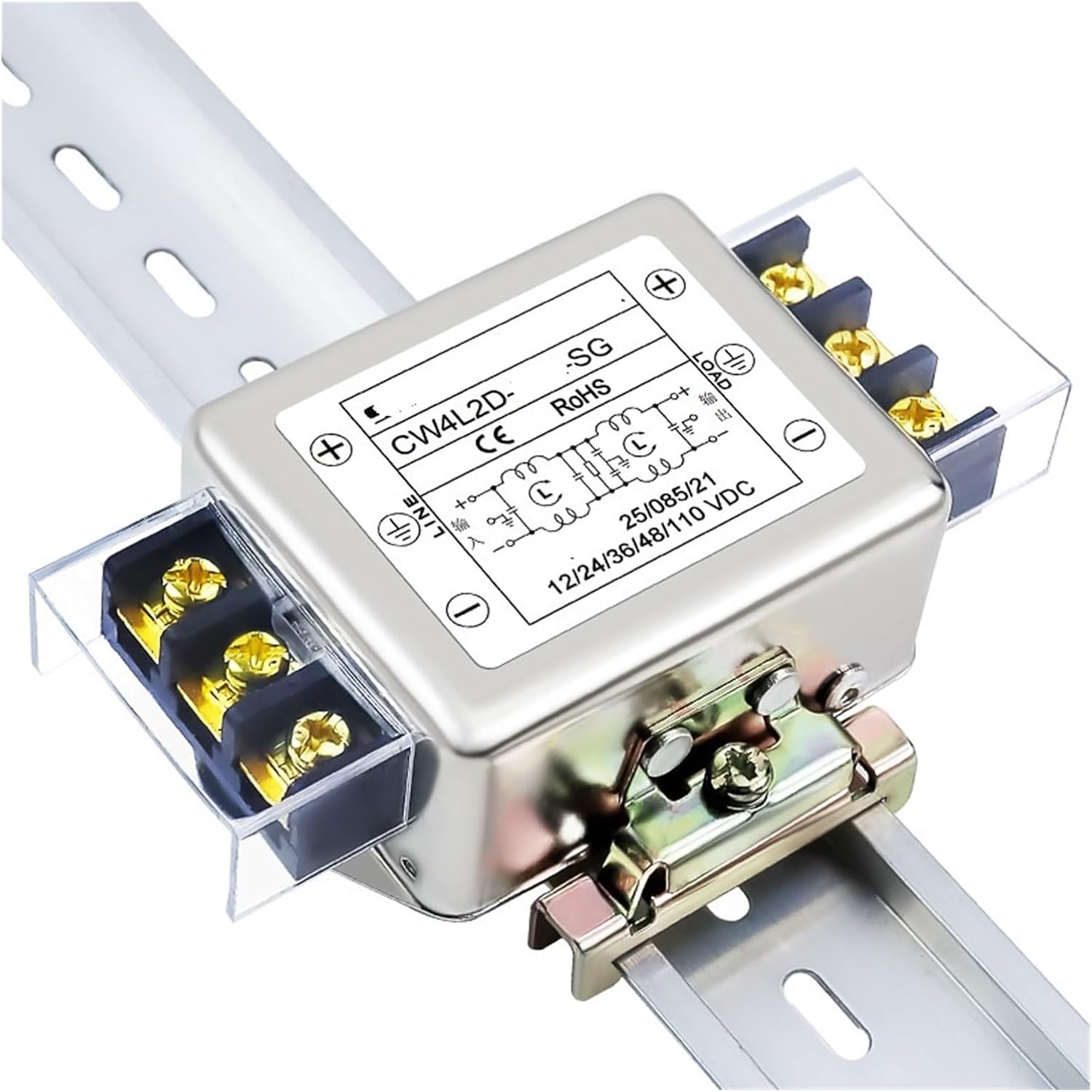 DC Power Filter CW4L2D-20A-SG Terminal Rail 3A6A10A purify Audio 110VDC Interference(CW4L2D-3A-SG)
