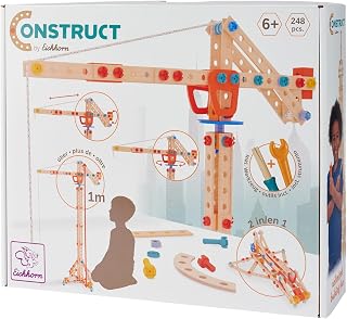 Eichhorn Construct Gru – 248 pezzi giocattolo da costruzione 2 in 1 per promuovere le...