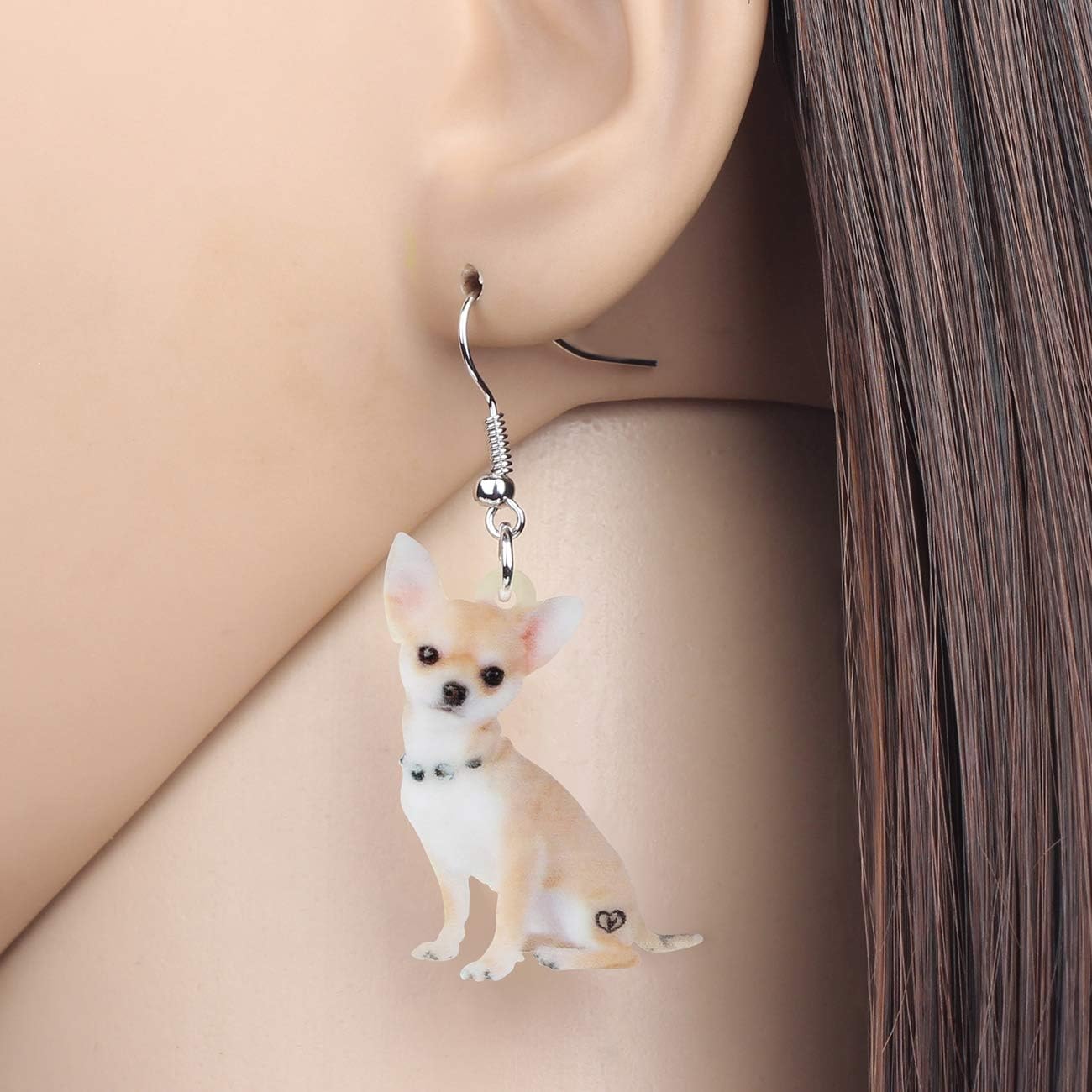 BAMAY Orecchini A Forma Di Chihuahua In Acrilico - Leggeri E Ipoallergenici, Regalo Per Amanti Dei Cani - 3