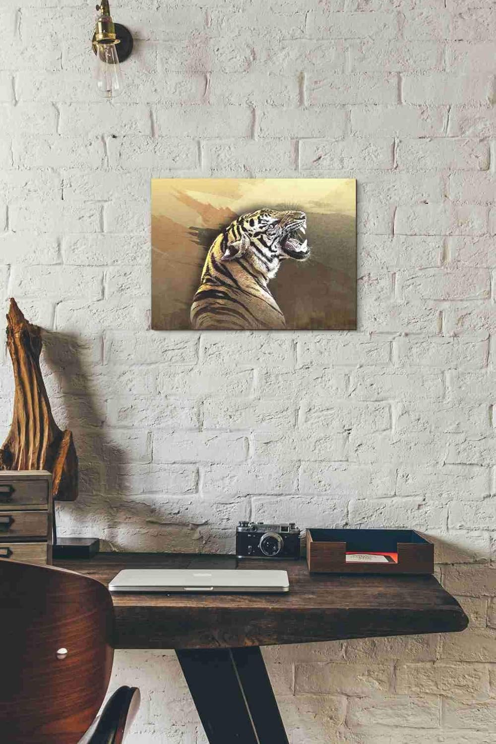 Epic Graffiti 'Wildness Tiger' by Karen Smith, Canvas Wall Art, 16"x12"