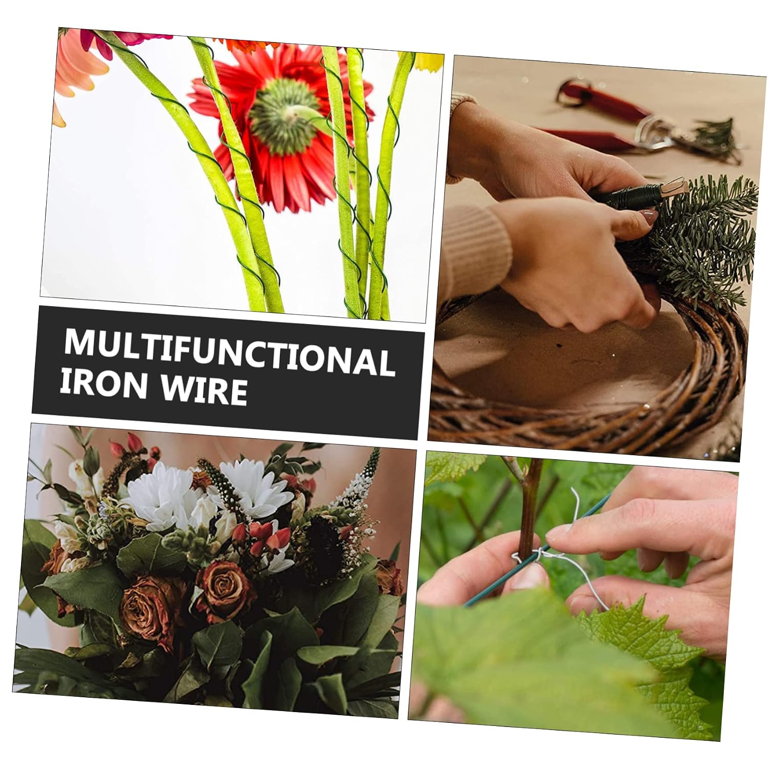 3pcs Bendable Floral Wire for Crafting and Gardening Metal Tie Wires for Flower Bouquets Arrangements and Creative Projects