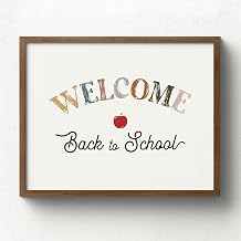 SWITHOM Welcome Back to School Poster | Vibrant 8x10 Classroom Wall Art Print for Teachers, Daycare & Homeschool Decor | Premium Shimmer Cardstock, Bonus Protective Folder, Fits Standard Frames