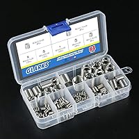 Vista 5 de Glarks Juego de 84 piezas de manguito de reparación de roscas de alambre de acero inoxidable 304, métrico M3 M4 M5 M6 M8 M10 M12 funda de acero