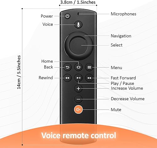 Miniatura 8 de Control remoto de voz de repuesto para Fire-TV-StickTV Cube y compatible con todos los televisores inteligentes InsigniaToshibaPioneer AMZ Fires