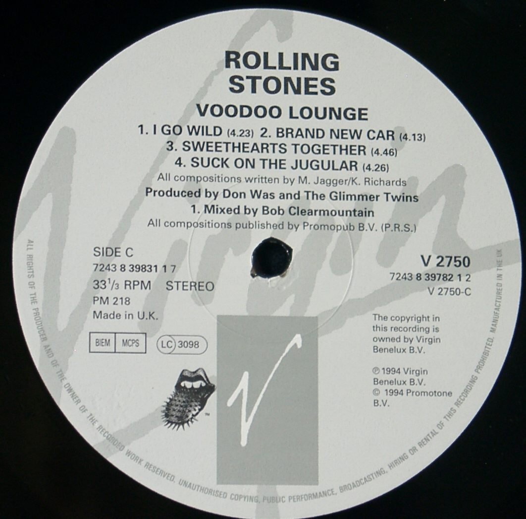 Voodoo Lounge (UK 1st pressing double vinyl LP)