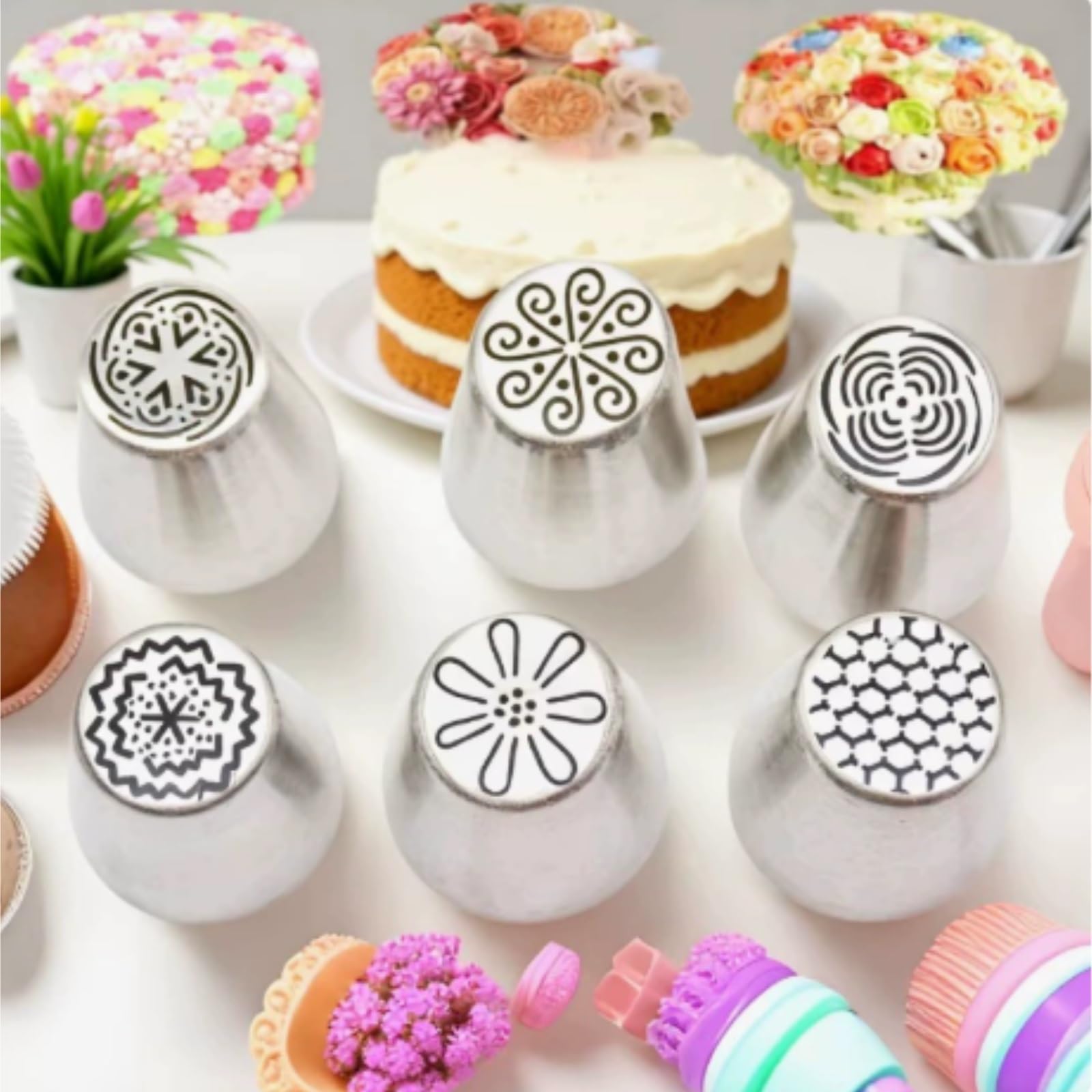 Jeu de Douilles en Option, Cupcake en Acier Inoxydable et