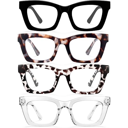 CCVOO Stylish Reading Glasses for Women, Stylish Eyeglasses, Blue Light Readers, Cheaters