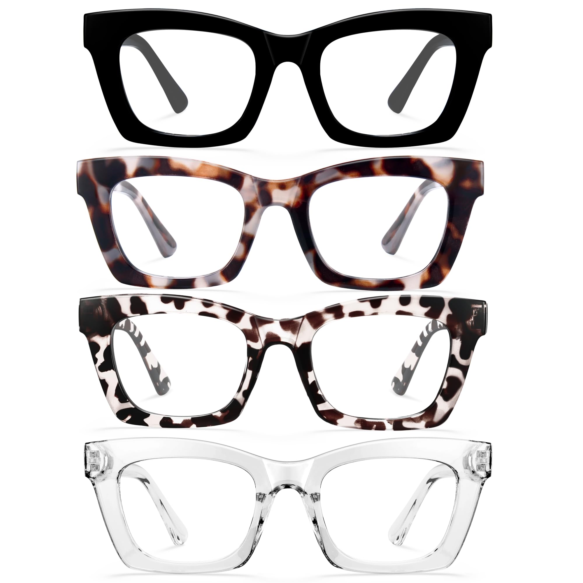 Photo 1 of CCVOO Stylish Reading Glasses for Women, Stylish Eyeglasses, Blue Light Readers, Cheaters