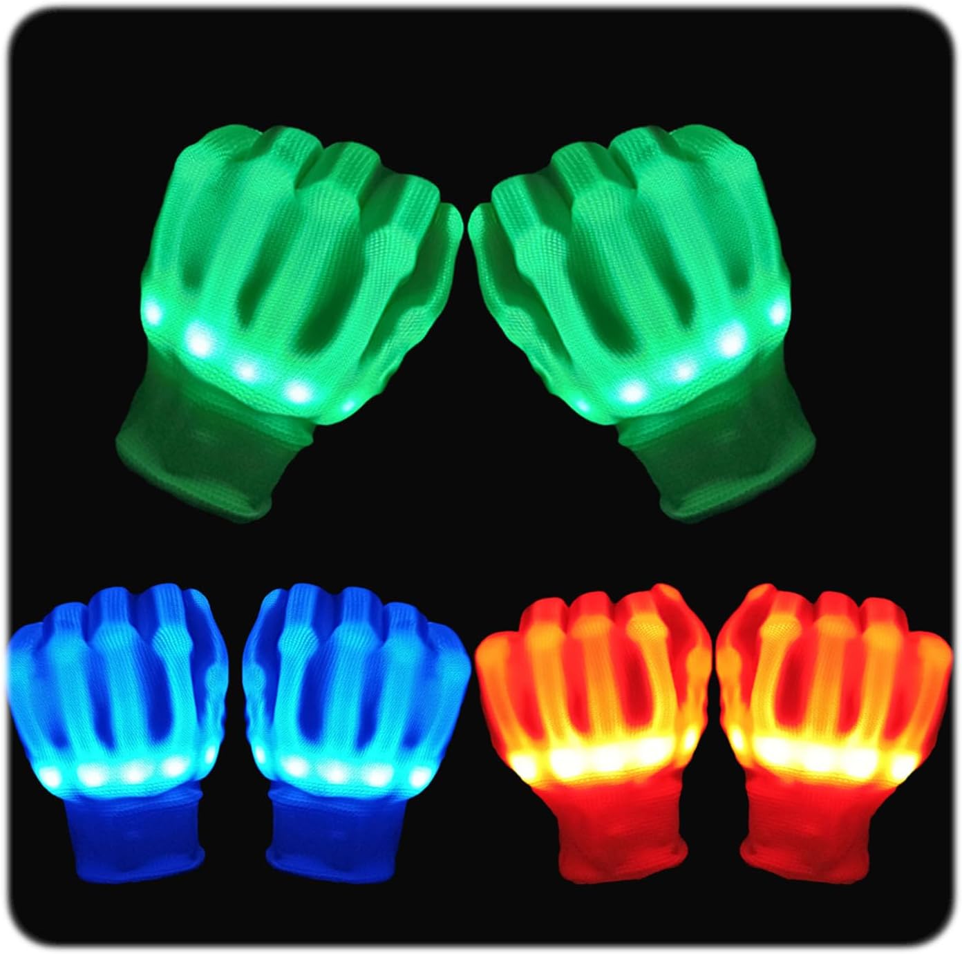 LED Gloves for Boys & Girls, Toys for Ages 8-13 - Coolest Kids Rave Gifts