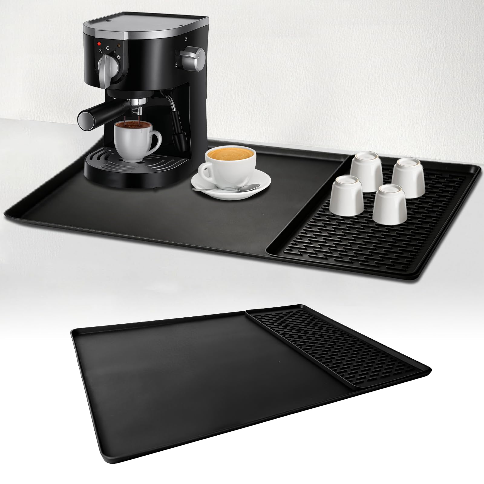 Tapete de café de silicona impermeable de gran tamaño para encimeras delicadas