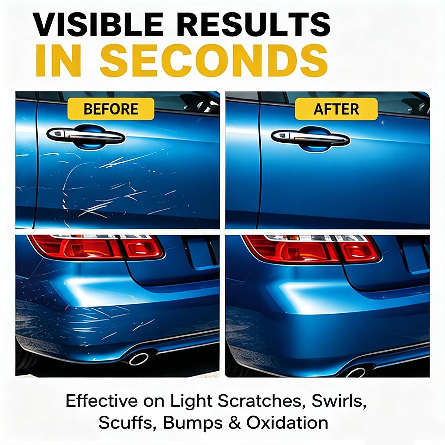 Scratch Remover - The Magic 60-Second Fix for All Car Scratches, Ultimate Scratch Remover Cloth Kit, for Minor Car Paint & Scratch Repair, Swirl & Water Spots Remover (1pc)