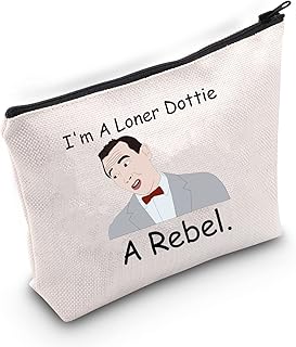 TOBGB Pee wee Fans Gift Funny I Am A Loner Dottie A Rebel Makeup Bag Herman Gift Comedian Lover Gift (For A Rebel bag)