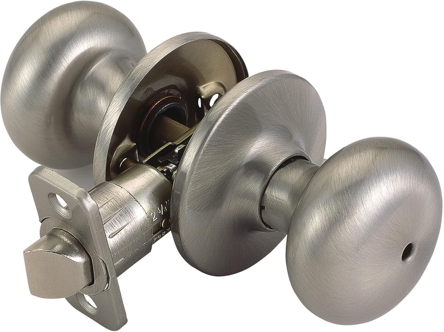 Design House 741314 Cambridge Universal 6-Way Privacy Bed and Bath Door Knob Satin Nickel