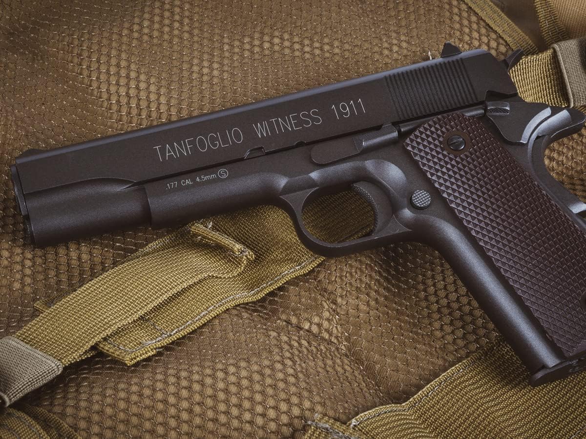 Tanfoglio Witness 1911 CO2 BB Pistol, Brown Grips air Pistol