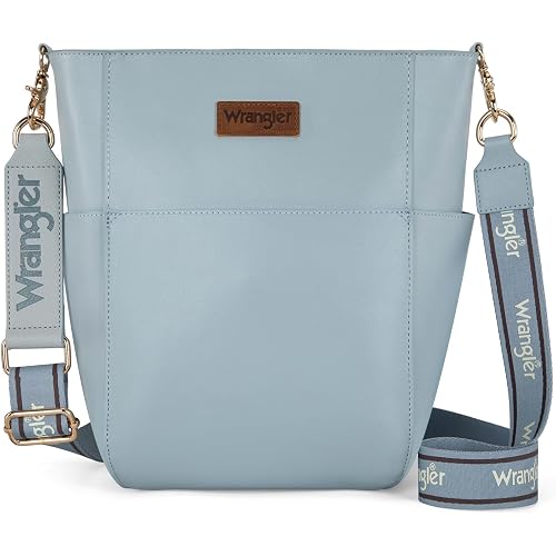 Wrangler Large Crossbody Bag for Women Vegan Leather Cross Body Purse with Guitar Strap