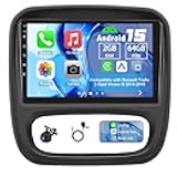 Slakerbe Android 15 Double Din Car Stereo Upgrade Radio for Renault Trafic 3 Opel Vivaro B 2014-2018, 2G+64G 9