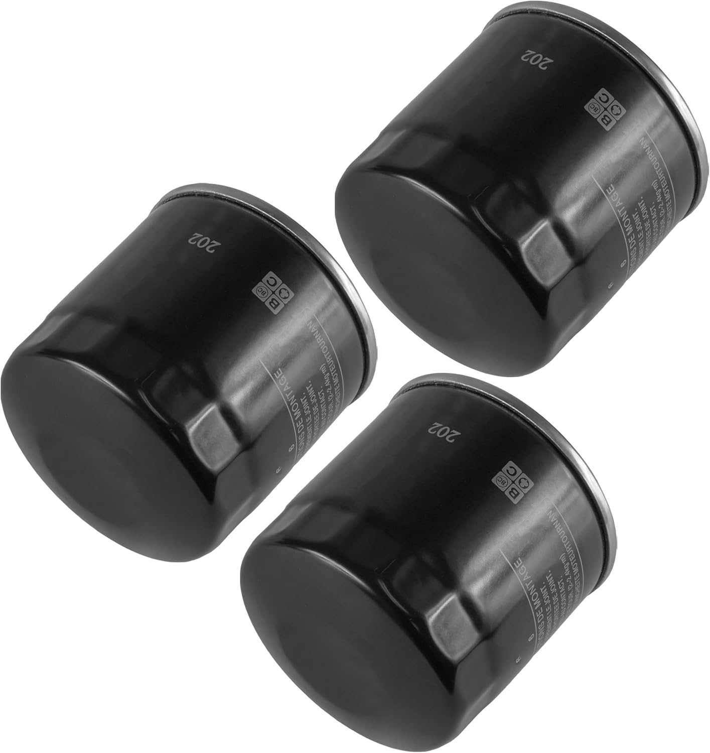 Caltric 3 Pack Oil Filter Compatible with Kawasaki Vn2000 Vn-2000 Vulcan 2000 Limited Classic Lt 2004-2010