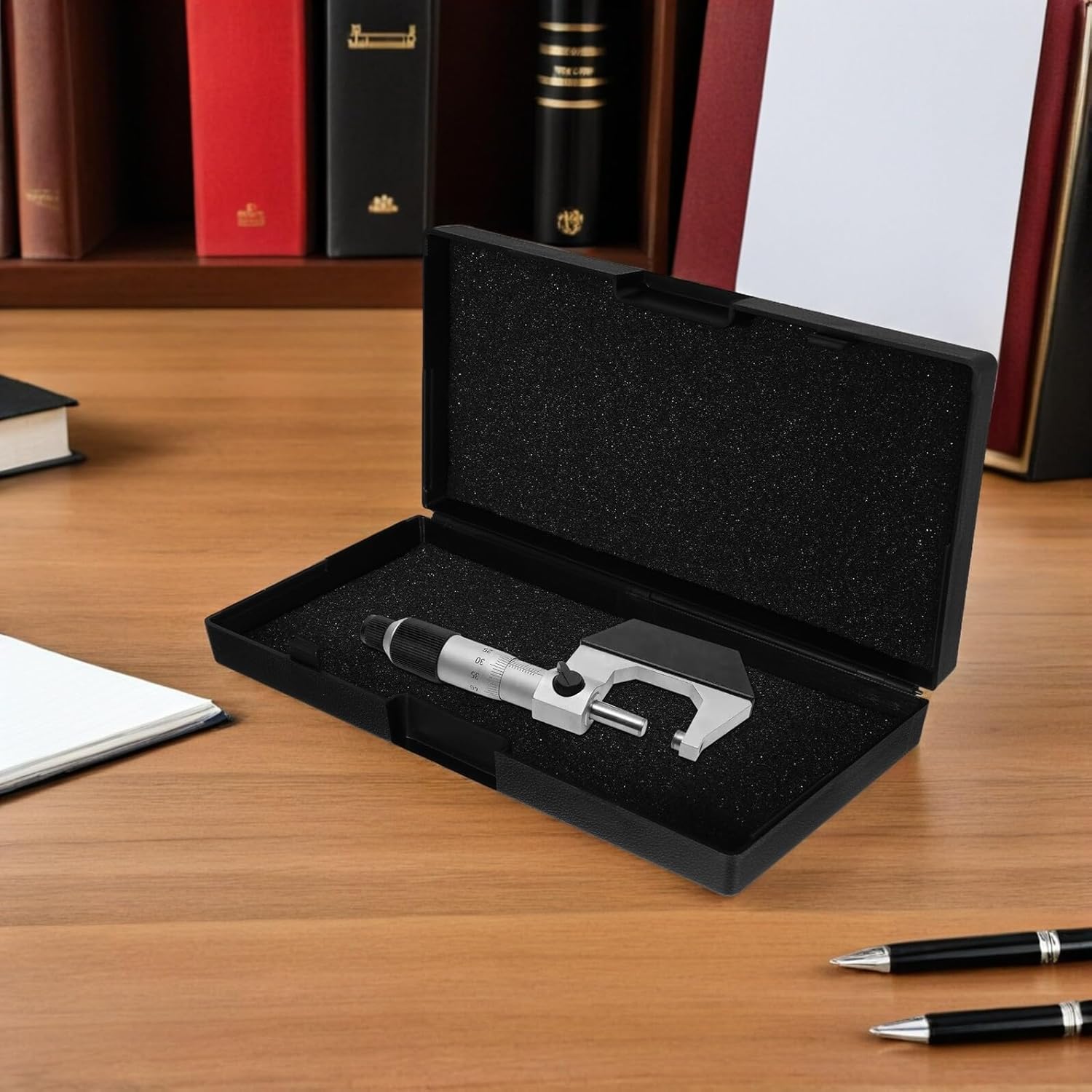 ERINGOGO 2pcs Waterproof Micrometer Case for Precision Tool Storage, Protective Outside Micrometer Box with Compact Design for Machinists and Technicians Workshop