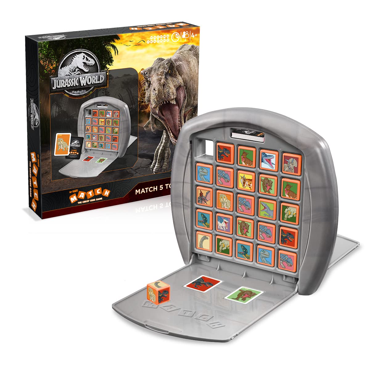 Top Trumps Match Jurassic World Giochi Da Tavolo - Giochi Da Tavolo Per 2 Giochi Educativi, Per Giocatori In Età 4 Plus E Fan Di Jurassic World.