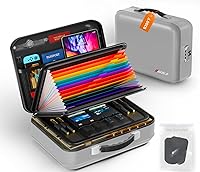 Vista 1 de Fireproof Document Box with Lock, 5200°F Fireproof Water Resistant Hard Case File Organizer Safe Box for Important Documents, Certificates, Laptop