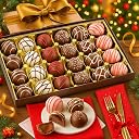 WINNI - Deluxe Imported 24 Pcs Truffle Chocolates Gift Pack | Belgian Dark Chocolates Gift | Handmade Celebration Chocolate Gift Box For Birthday, Anniversary, Valentine's Day, Partner, Couple, Girlfriend, Boyfriend, Girls, Boys, Students, Kids | Chocolate Bouquet | Rakhi Gift | Return Gift Hamper gallery image