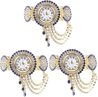 3 Pçs Pulseira Relógio Moda Relógios Para Relógio Casual Bling Relógio De Segunda Mão Para Enfermagem Relógio De Pulso Feminino Segunda Mão Para Enfermeiras Relógio