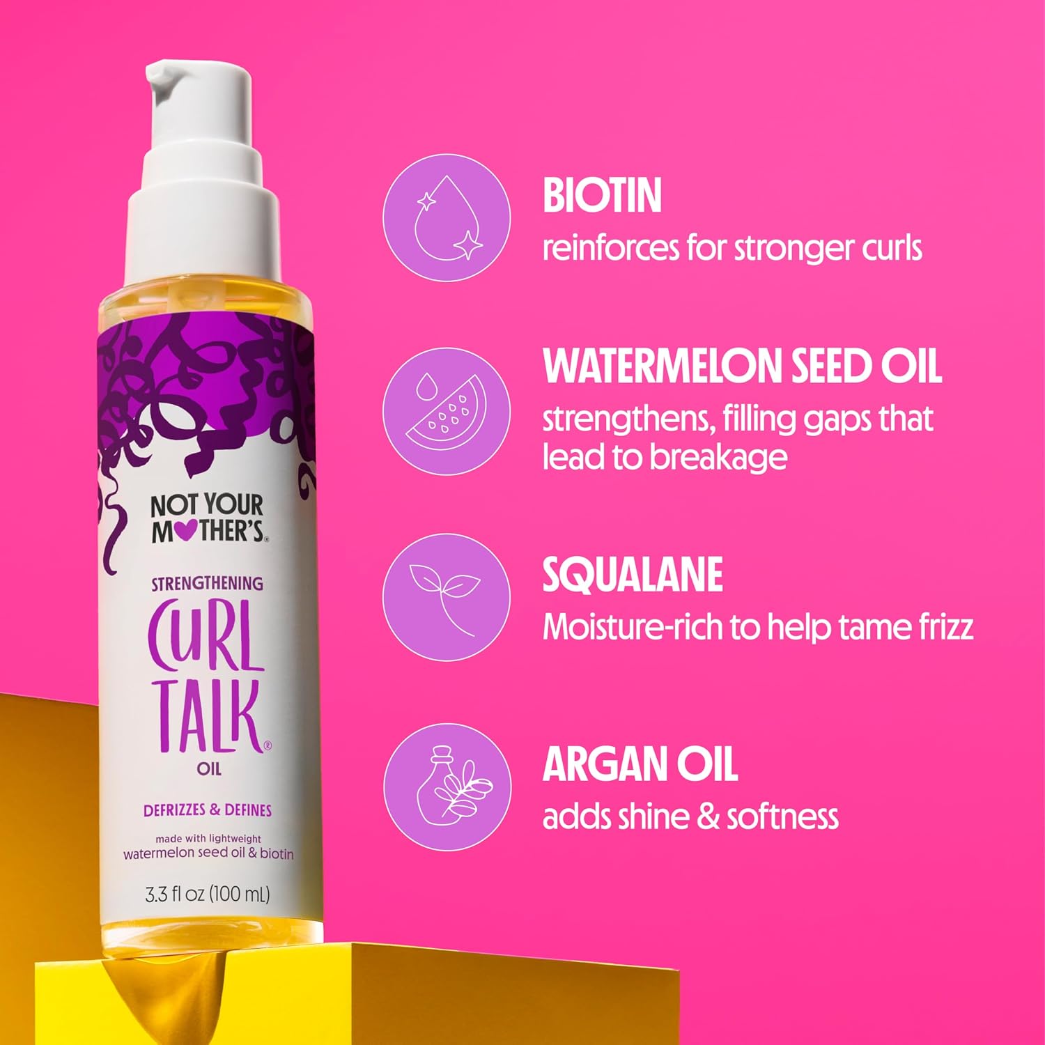 Not Your Mother's Curl Talk Curl Defining Spray Gel and Strengthening Hair Oil (2-Pack) - Styling Products for All Curl Types