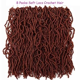 8 Packs Soft Locs Crochet Hair Pre Looped 20 Inch Faux Locs Crochet Braids Goddess Locs Dreadlocs Synthetic Hair For Black Women (350, 20 Inch (Pack of 8))