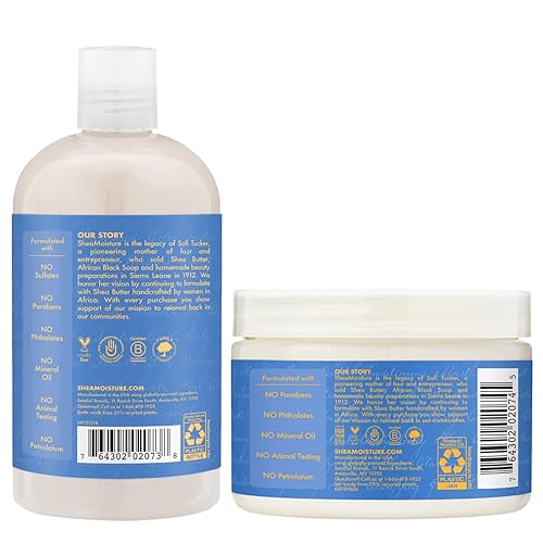 Miniatura 2 de Champú de humedad de karité alta porosidad para cabello rizado y coily 13 onzas  máscara para el cabello 12 oz productos para el cabello de alta