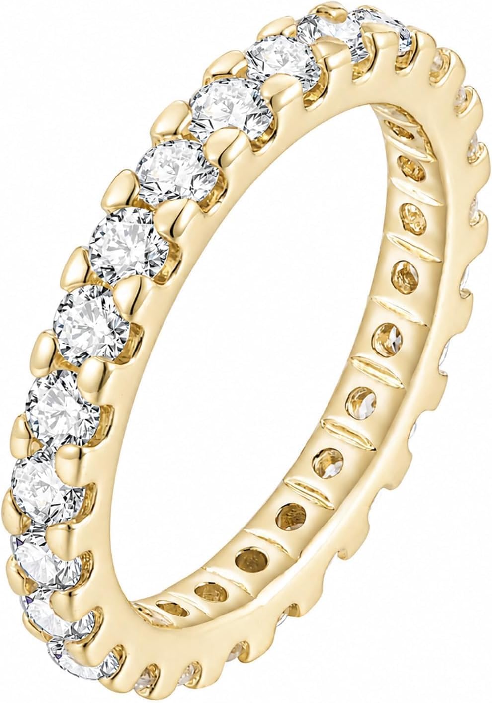 Women’s 14K Gold Plated Rings - Cubic Zirconia Stackable Rings Size 6-9