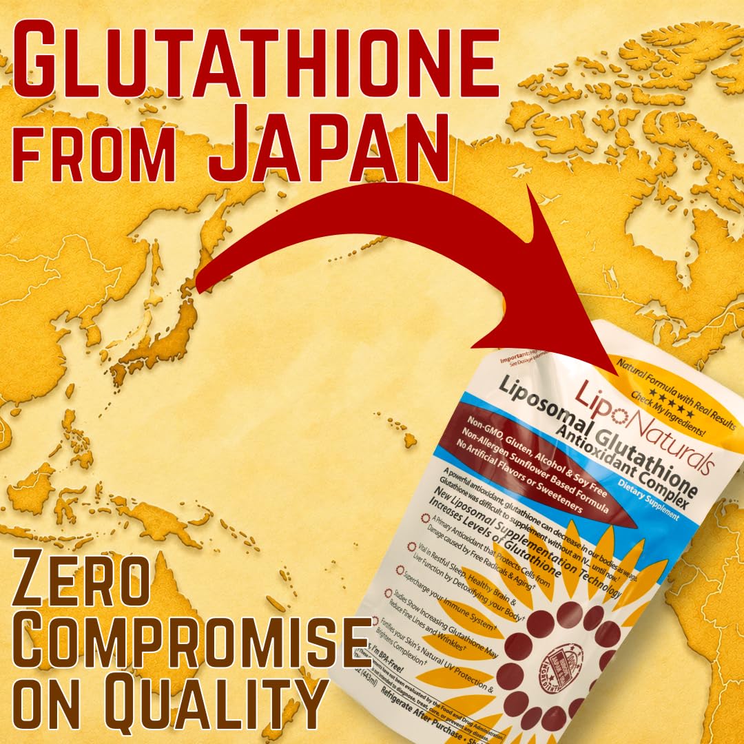 lipo naturals glutathione Liposomal Glutathione, Japan Source Natural Immunity Formula | 500mg Vegan Natural Liquid Formula + Vitamin C, 30 Doses الاكثر مبيعا Size:2Kg esther lyuh glutathione strips