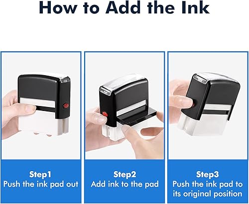 Miniatura 4 de SINYUDUN Sello personalizado de dirección personalizado  hasta 3 líneas de texto, sellos de goma para depósitos bancarios, negocios, profesores,