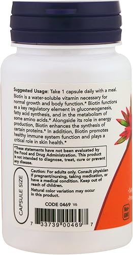 Miniatura 3 de NOW Foods Biotina 1000 MCG - 100 Cápsulas