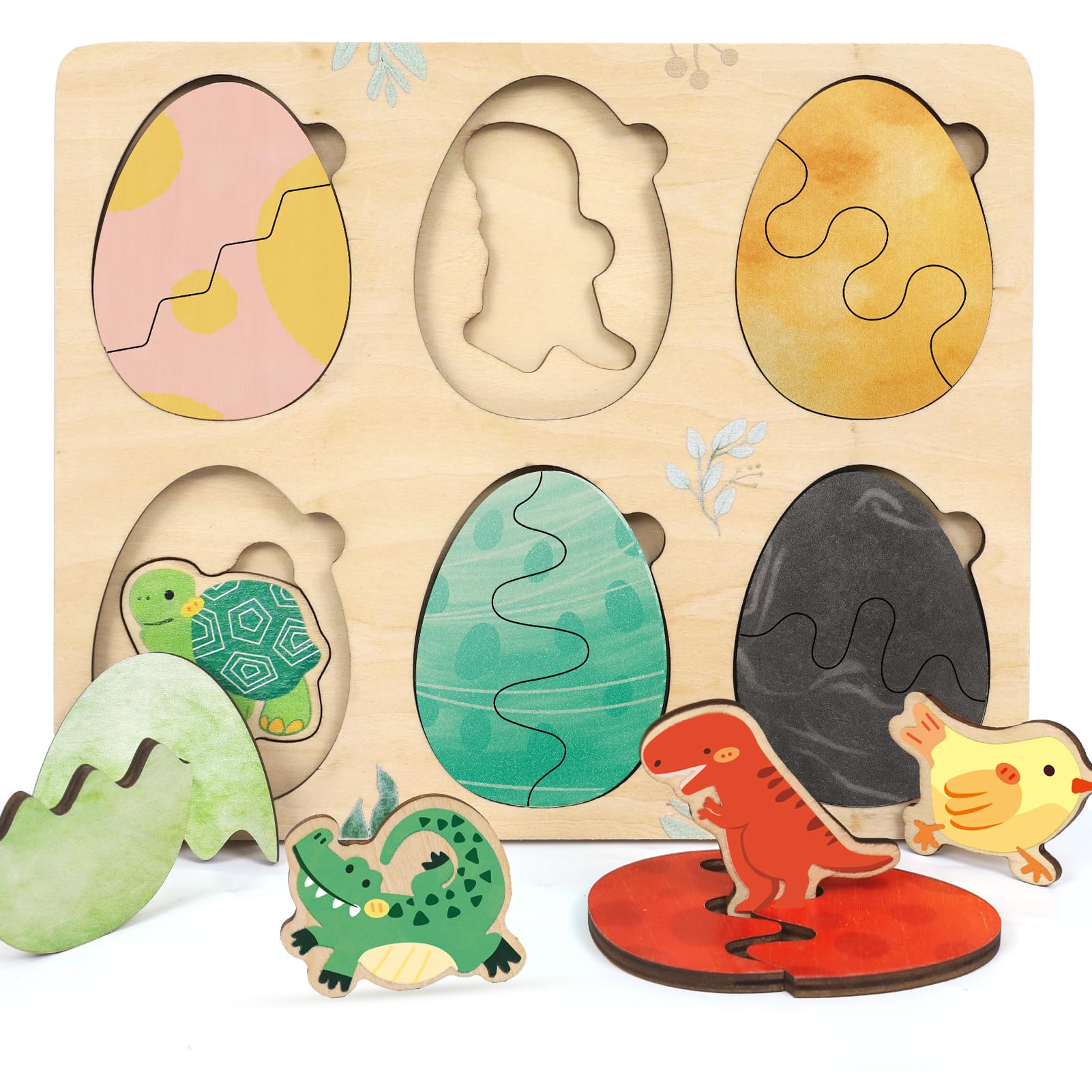 Montessori Spielzeug ab 1 Jahr, Holzpuzzle 1 Jahr, Tiere Eierschalen Motorikspielzeug ab 1 Jahr, Kinder Greifpuzzle Sortierspiel für 10-36 Monate Mädchen und Jungen Geburztag Weihnacht Ostern Geschenk