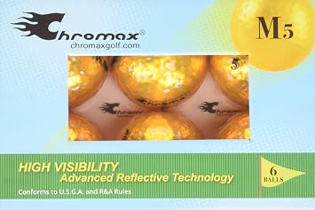 Chromax Metallic M5 Colored Golf Balls Pack of 6