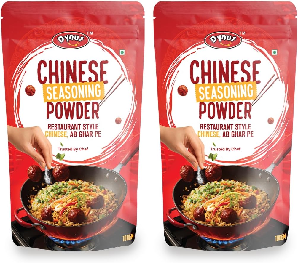 Dynut Chinese Seasoning Powder (200G) | Aromat Seasoning | All In One Chinese Seasoning For Fried Rice, Noodles, Soup, Burger, Wok | Perfect Spices For Chinese Dishes (Pack Of 2)