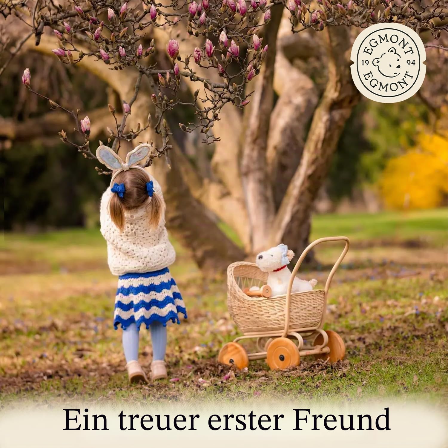 Egmont Toys Eliot 591022 Ziehset aus Holz und Plüsch, Mädchen, ab 12 Monaten, Mehrfarbig