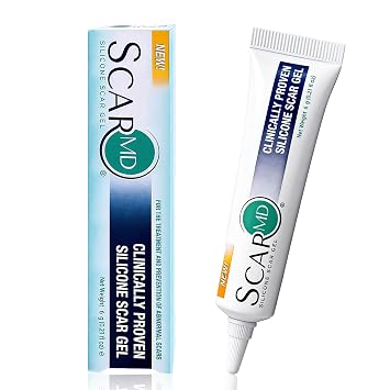 ScarMD Silicone Scar Gel, 100% Pure Scar Cream 0.21 oz, Made in the U.S.