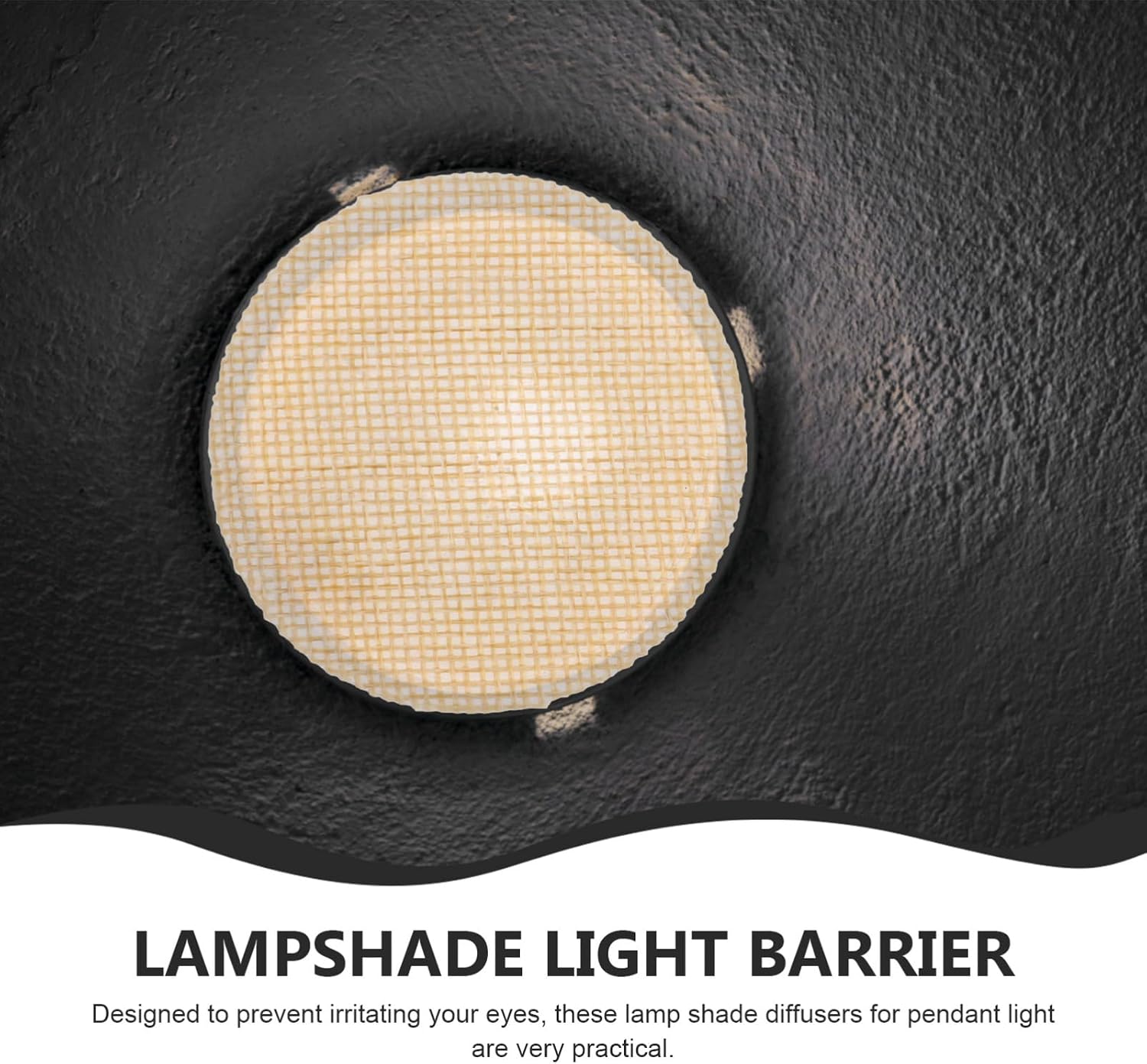 HOMSFOU 2pcs Lampshade Diffuser: 2.36inch Fabric Lamp Shade Diffuser - Two-layer Design Ceiling Light with Adhesive Dots for Chandeliers, Downlights, and Spotlights (Khaki)