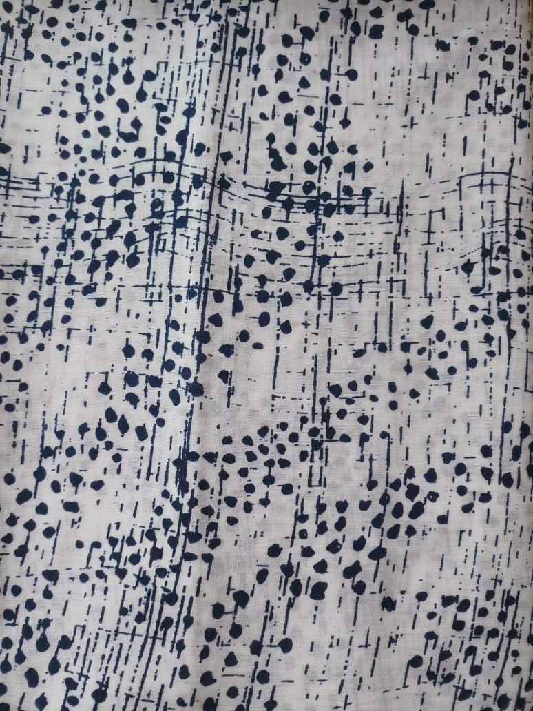 Kalap 5 Yard Lehriya Animal Print Cotton Fabric by The Yard, Handmade Block Printed Indian Fabric (5 Yard, Lehriya)