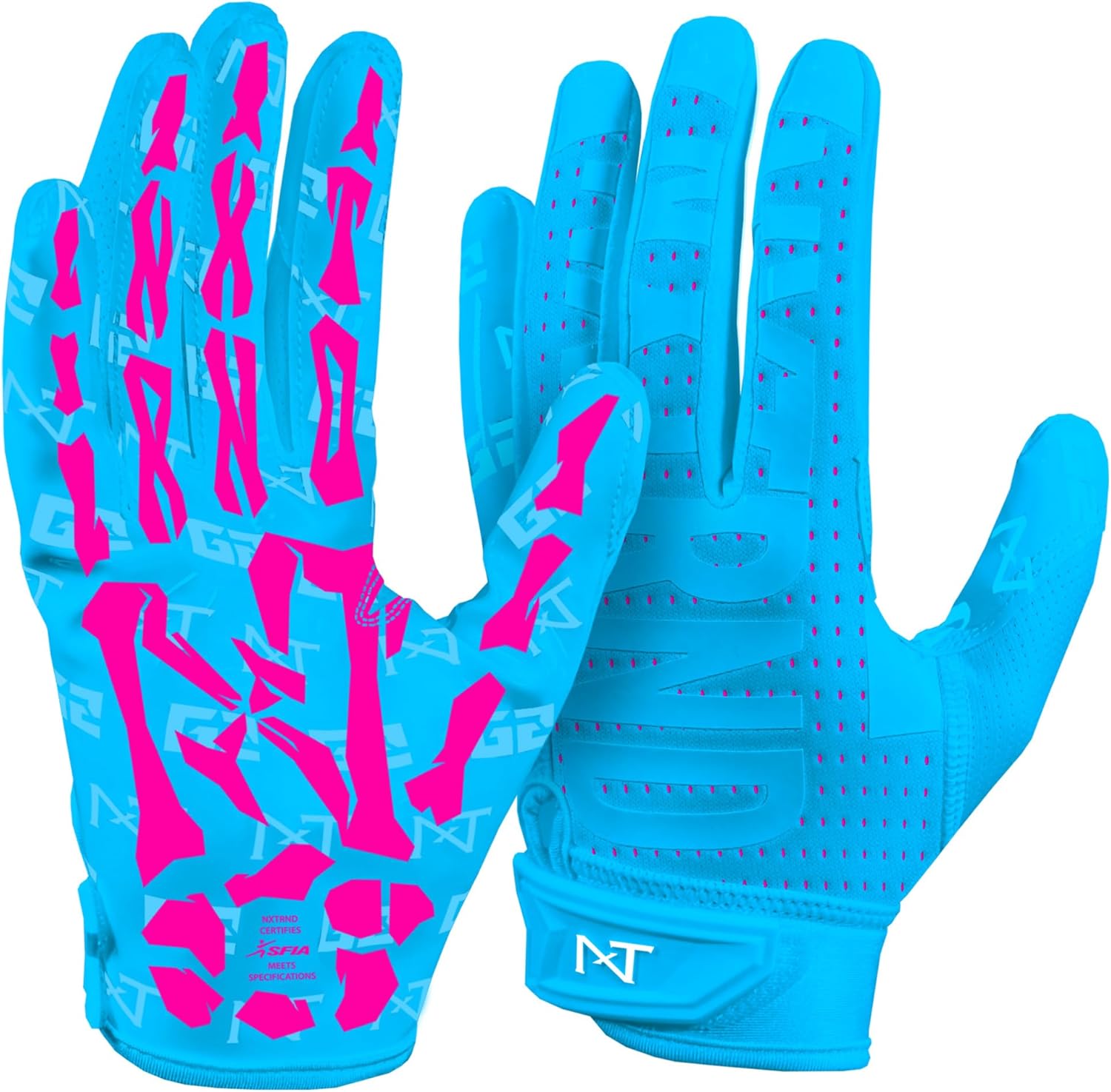 Nxtrnd Skeleton G2 Pro Football Gloves, Men's Ultra Sticky Elite Receiver Gloves
