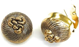 Button Covers Cufflink Antique Gold Knot Design •Button Clips -1 Pair - The Alternative to Cufflinks For Regular Shirts