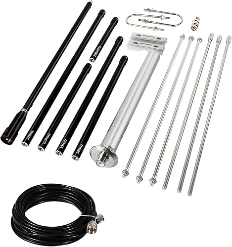 Miniatura 2 de GP100 Antena transmisora FM al aire libre, antena GP profesional de 1/4 onda para transmisor de transmisión FM de 87-108 mhz 0.5w-100w, antena FM