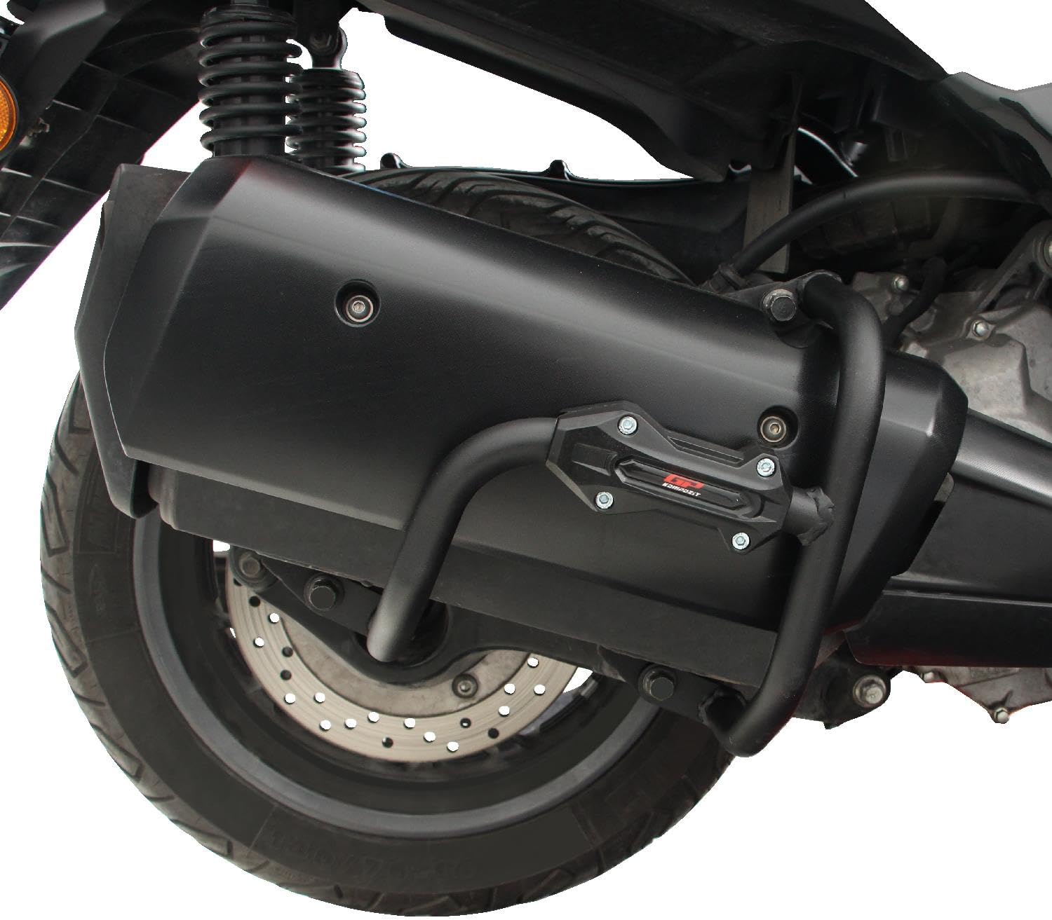 GP Kompozit Exhaust Guard Crash Bar Black Compatible for Yamaha Xmax 250 / Xmax 300 2018-2024